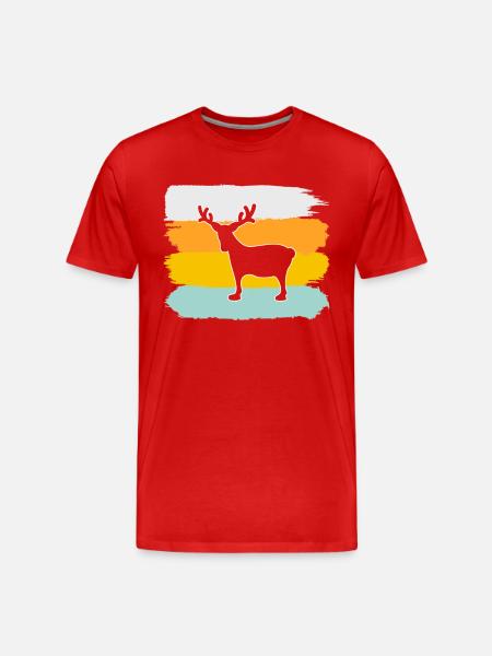 Moose Retro - T-shirt bio Premium Homme - rouge