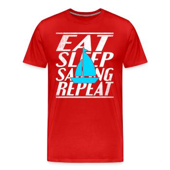 Alimentation Sommeil Voile - T-shirt bio Premium Homme - rouge - Devant - Damien (186cm)