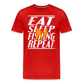 Alimentation Pêche au sommeil - T-shirt bio Premium Homme - rouge - Devant - Damien (186cm)