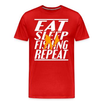 Alimentation Pêche au sommeil - T-shirt bio Premium Homme - rouge - Devant - Damien (186cm)