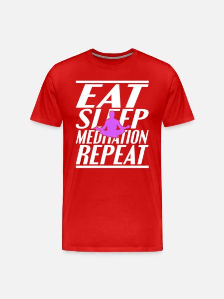 Manger dormir Méditer - T-shirt bio Premium Homme - rouge