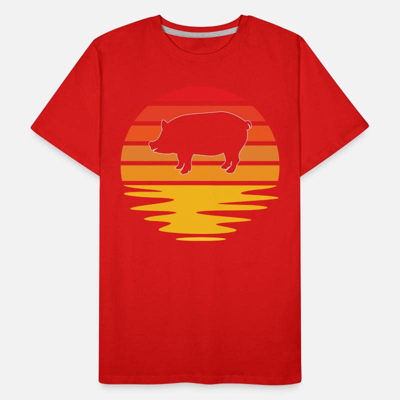 Pork Retro Men's Premium Organic T-Shirt