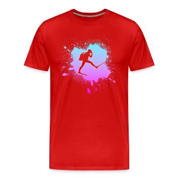 Plonger - T-shirt bio Premium Homme - rouge - Devant - Damien (186cm)