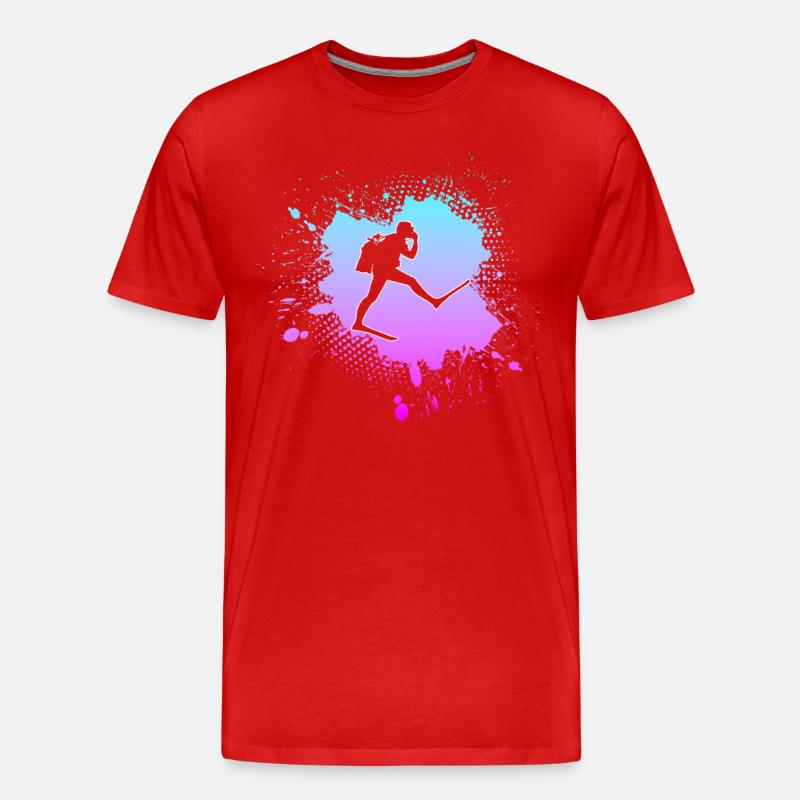 Tauchen - Männer Premium Bio T-Shirt - Rot