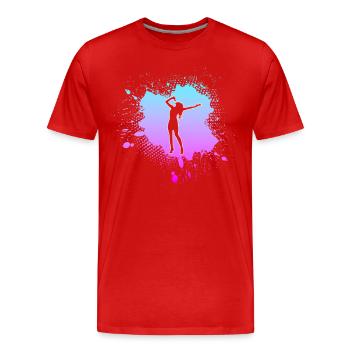 Sing - Men's Premium Organic T-Shirt - red - Front - Damien (186cm)