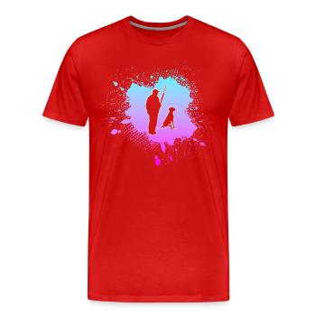 Hunt - Men's Premium Organic T-Shirt - red - Front - Damien (186cm)