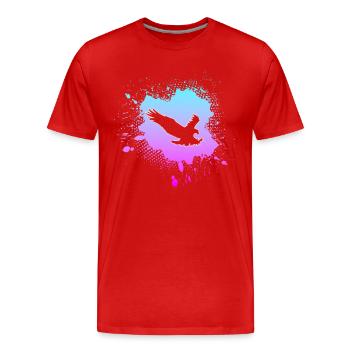 Adler - Männer Premium Bio T-Shirt - Rot - Vorne - Damien (186cm)