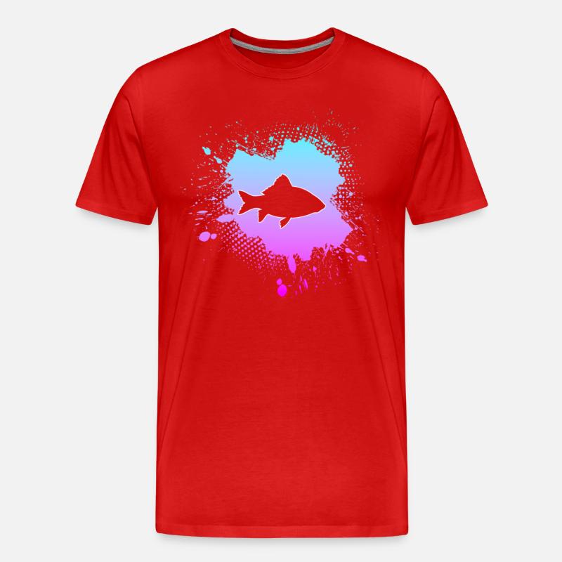 Fisch - Männer Premium Bio T-Shirt - Rot