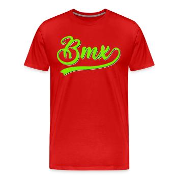 Le BMX - T-shirt bio Premium Homme - rouge - Devant - Damien (186cm)