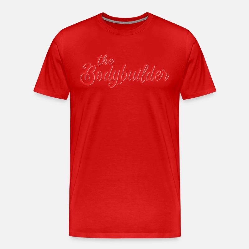 Der Bodybuilder - Männer Premium Bio T-Shirt - Rot