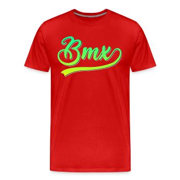 Le BMX - T-shirt bio Premium Homme - rouge - Devant - Damien (186cm)