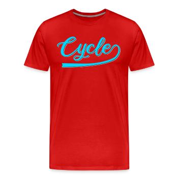 Bicycle - Men's Premium Organic T-Shirt - red - Front - Damien (186cm)