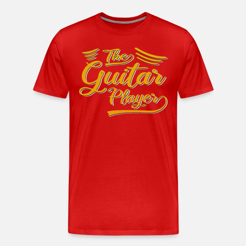 Der Gitarrist - Männer Premium Bio T-Shirt - Rot