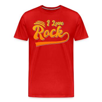 I love skirt - Men's Premium Organic T-Shirt - red - Front - Damien (186cm)