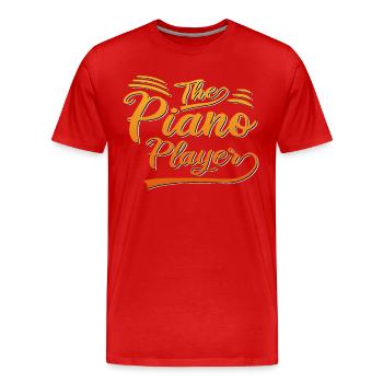 Le pianiste - T-shirt bio Premium Homme - rouge - Devant - Damien (186cm)