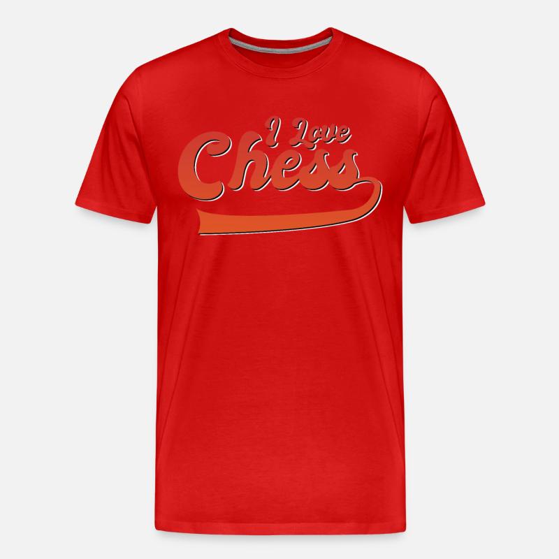 J’adore les échecs - T-shirt bio Premium Homme - rouge