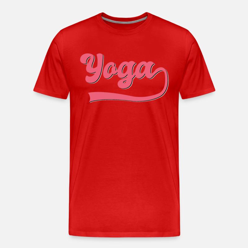 Yoga - Männer Premium Bio T-Shirt - Rot