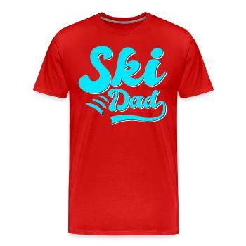 Ski Papa - Men's Premium Organic T-Shirt - red - Front - Damien (186cm)