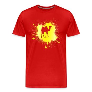 Kamel - Männer Premium Bio T-Shirt - Rot - Vorne - Damien (186cm)