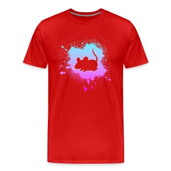 Mouse - Men's Premium Organic T-Shirt - red - Front - Damien (186cm)