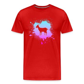 Goat - Men's Premium Organic T-Shirt - red - Front - Damien (186cm)