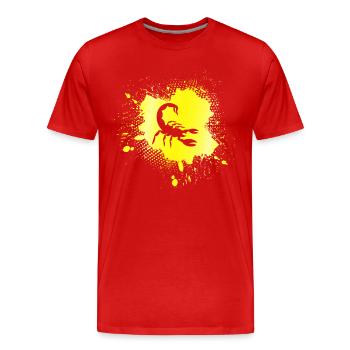 Scorpion - T-shirt bio Premium Homme - rouge - Devant - Damien (186cm)