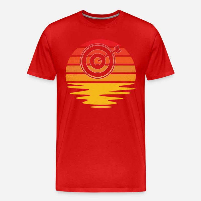 Dart Retro - Männer Premium Bio T-Shirt - Rot