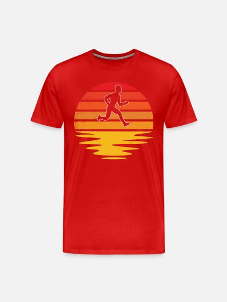 Jogging Rétro - T-shirt bio Premium Homme - rouge