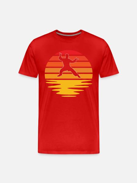 Martial Arts Retro - Men's Premium Organic T-Shirt - red
