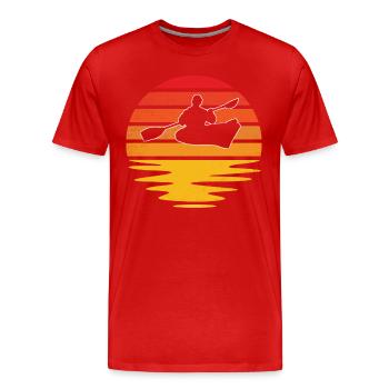 Kanusport Retro - Männer Premium Bio T-Shirt - Rot - Vorne - Damien (186cm)