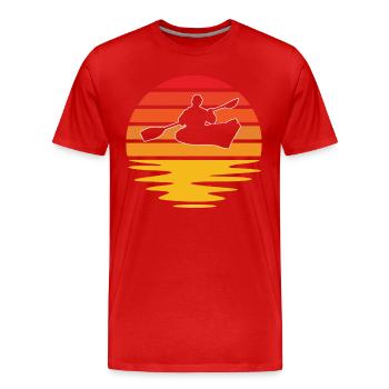 Kanusport Retro - Männer Premium Bio T-Shirt - Rot - Vorne - Damien (186cm)
