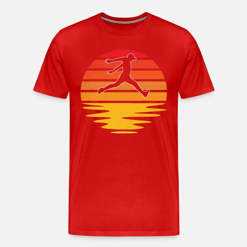 Parkour Retro - Männer Premium Bio T-Shirt - Rot