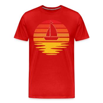 Rétro de la voile - T-shirt bio Premium Homme - rouge - Devant - Damien (186cm)