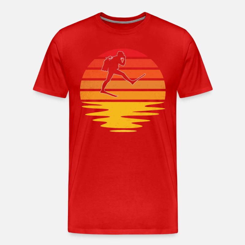 Tauchen Retro - Männer Premium Bio T-Shirt - Rot