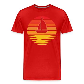 Rétro de la voile - T-shirt bio Premium Homme - rouge - Devant - Damien (186cm)