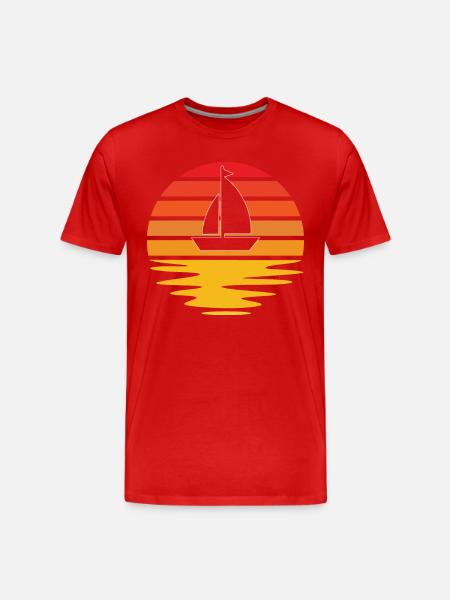 Sailing Retro - Men's Premium Organic T-Shirt - red