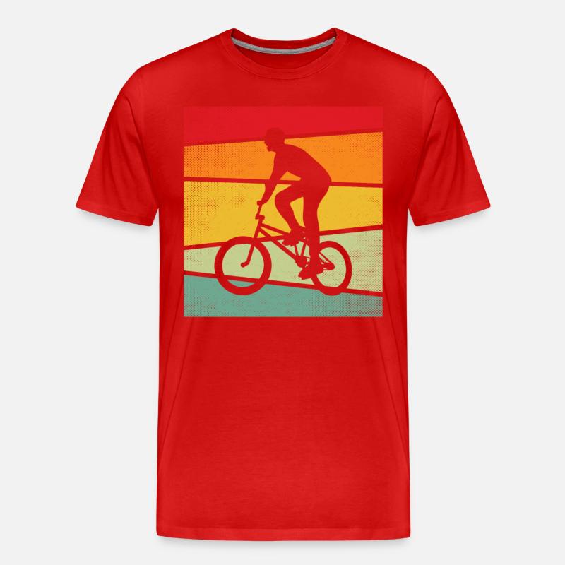 BMX Retro - Männer Premium Bio T-Shirt - Rot