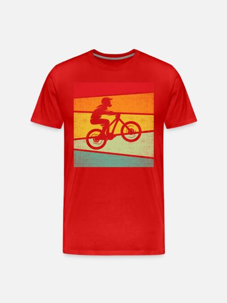 Mountain Bike Retro - Men's Premium Organic T-Shirt - red