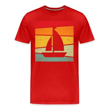 Rétro de la voile - T-shirt bio Premium Homme - rouge - Devant - Damien (186cm)