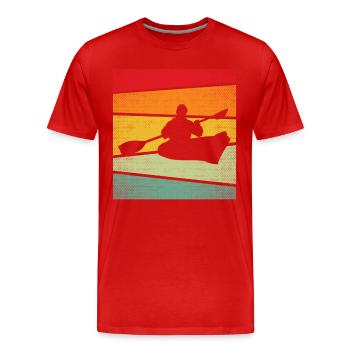 Kanusport Retro - Männer Premium Bio T-Shirt - Rot - Vorne - Damien (186cm)