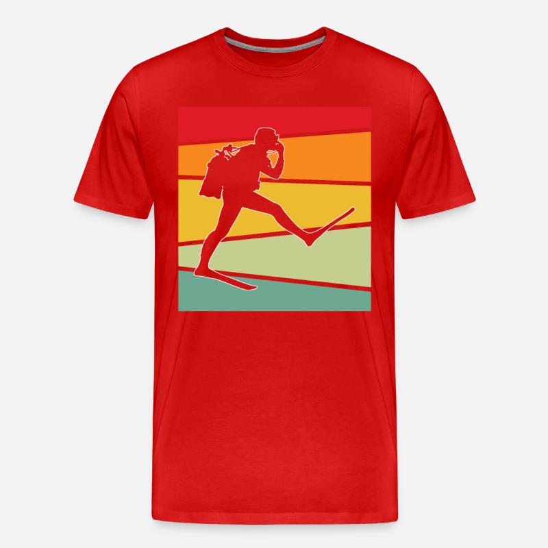 Tauchen Retro - Männer Premium Bio T-Shirt - Rot