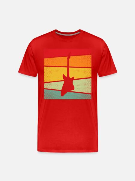 Rock Retro - Männer Premium Bio T-Shirt - Rot