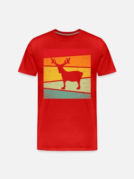 Moose Retro - T-shirt bio Premium Homme - rouge