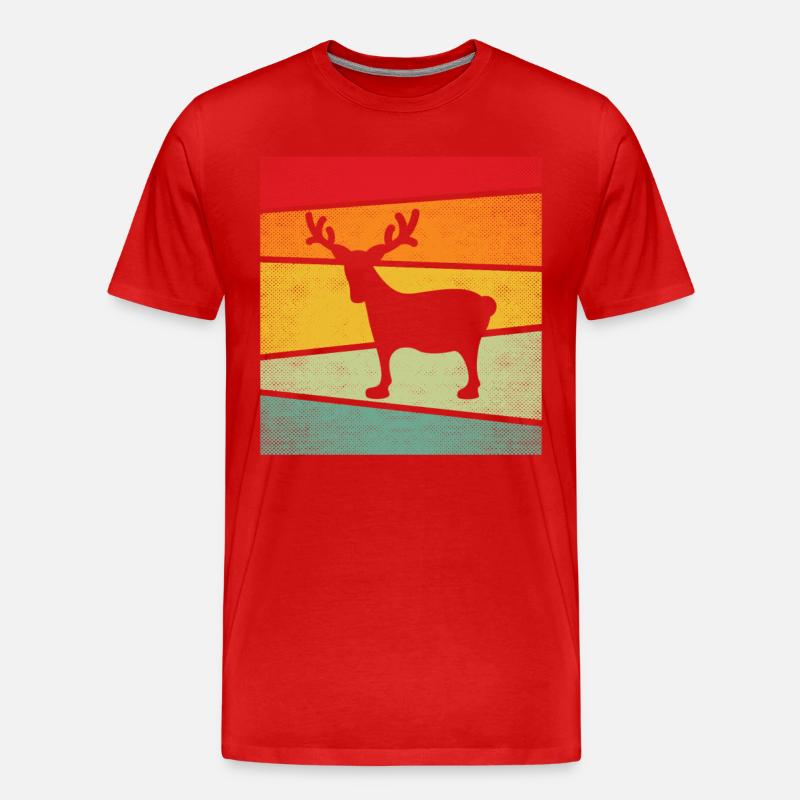 Moose Retro - T-shirt bio Premium Homme - rouge