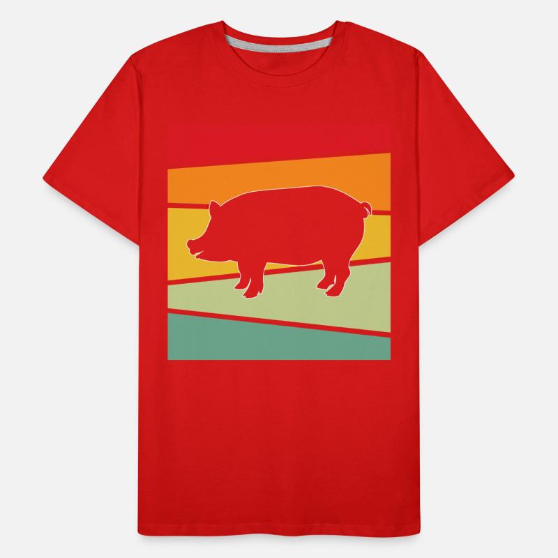 Pork Retro Men's Premium Organic T-Shirt