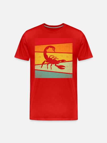 Scorpio Retro - Men's Premium Organic T-Shirt - red