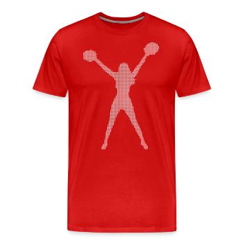 Cheerleading - Men's Premium Organic T-Shirt - red - Front - Damien (186cm)