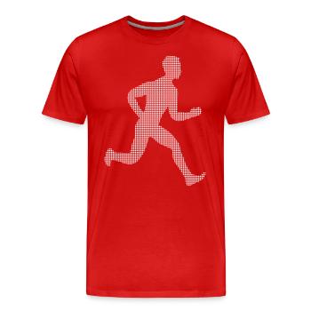 Faire du jogging - T-shirt bio Premium Homme - rouge - Devant - Damien (186cm)