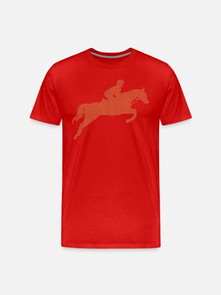 Riding horses - Men's Premium Organic T-Shirt - red