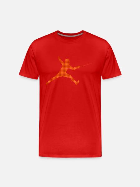 Fencing - Men's Premium Organic T-Shirt - red